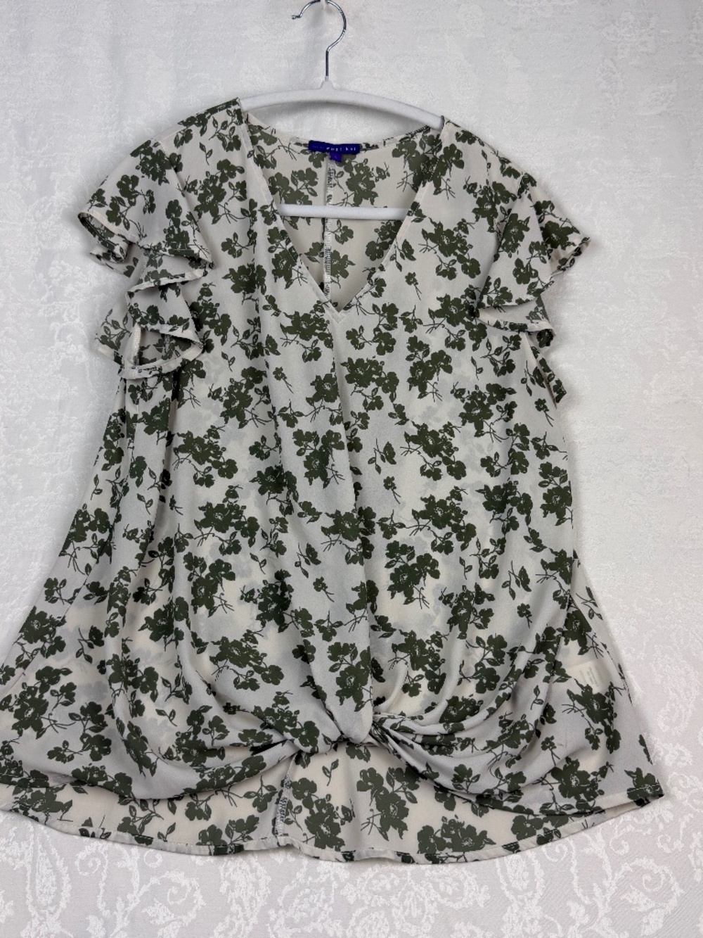 West Key Floral Blouse – Large eBay Title West Key Women’s Large Floral Blouse